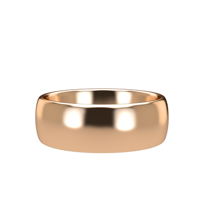 Classic round wedding band wide - 2mm to 11mm