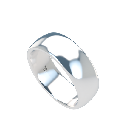 Classic round wedding band wide - 2mm to 11mm