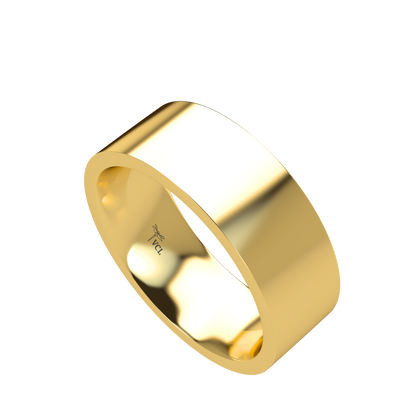 Flat wedding band wide - 2mm to 11mm