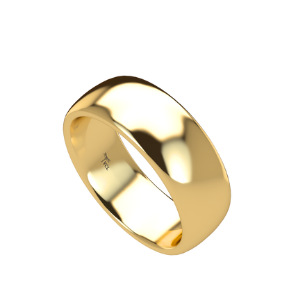 Classic round wedding band wide - 2mm to 11mm