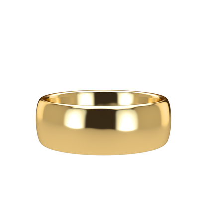 Classic round wedding band wide - 2mm to 11mm