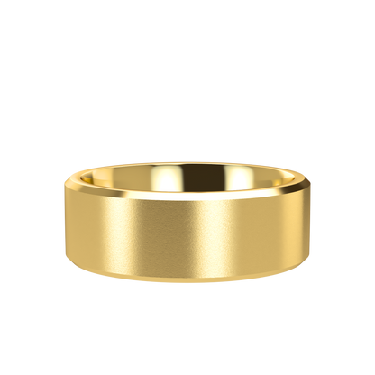 Flat bevel wedding band wide - 2mm to 11mm