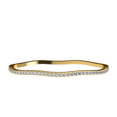 【超美品】CTHY HERITAGE/WAVE LAYERED BANGLE 83_prestiges_wave_pave_laying_