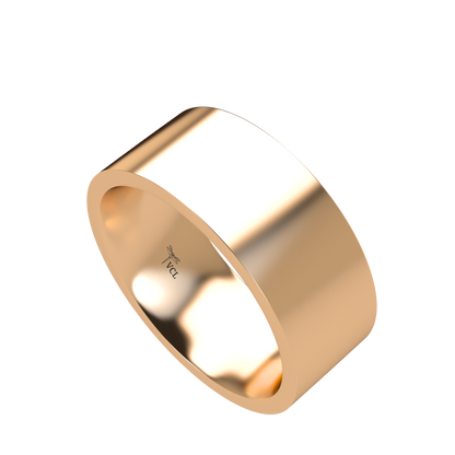 Flat wedding band wide - 2mm to 11mm