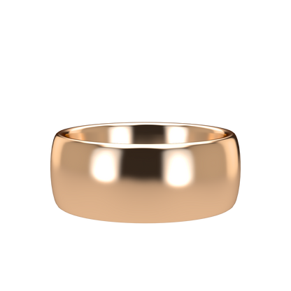 Classic round wedding band wide - 2mm to 11mm