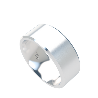 Flat bevel wedding band wide - 2mm to 11mm