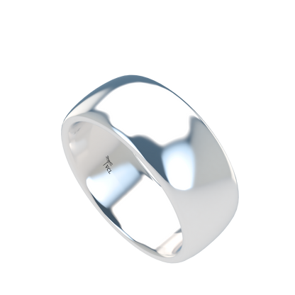 Classic round wedding band wide - 2mm to 11mm
