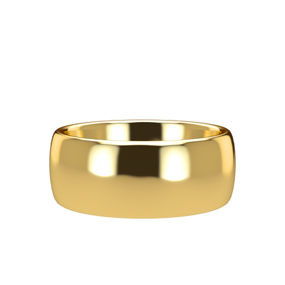 Classic round wedding band wide - 2mm to 11mm