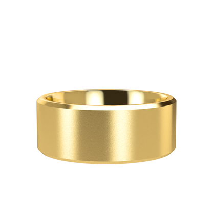 Flat bevel wedding band wide - 2mm to 11mm