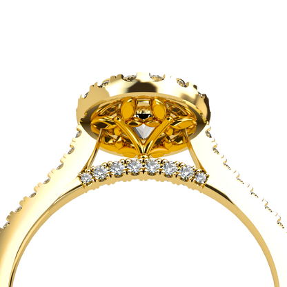 Libellule VCL Halo prestige diamond ring