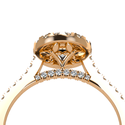 Libellule VCL Halo prestige diamond ring