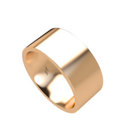 Flat wedding band wide - 2mm to 11mm