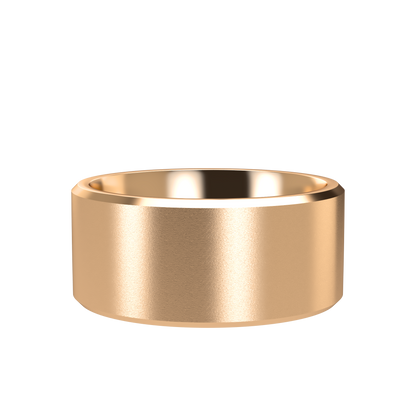 Flat bevel wedding band wide - 2mm to 11mm