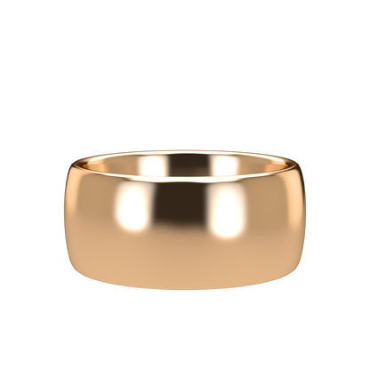 Classic round wedding band wide - 2mm to 11mm