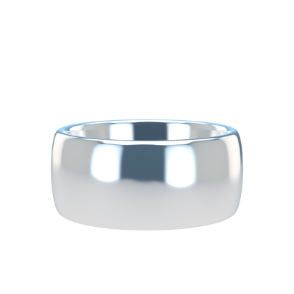 Classic round wedding band wide - 2mm to 11mm