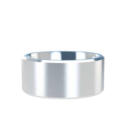 Flat bevel wedding band wide - 2mm to 11mm