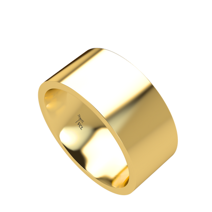 Flat wedding band wide - 2mm to 11mm