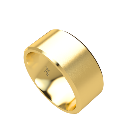 Flat bevel wedding band wide - 2mm to 11mm