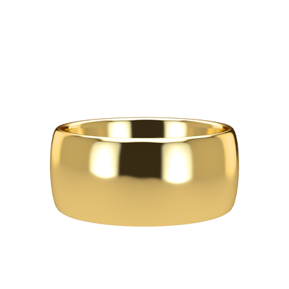 Classic round wedding band wide - 2mm to 11mm