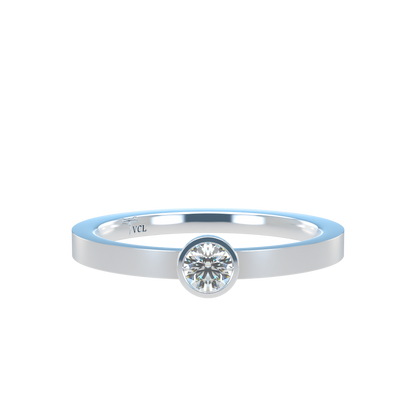 12pts diamond Bezel Set Solitaire ring