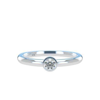 12pts diamond Bezel Set Solitaire ring