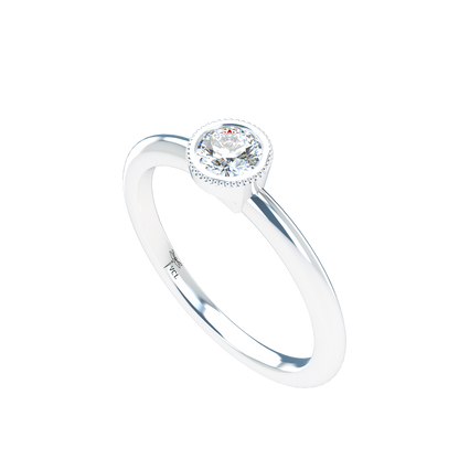 Customizable Diamond Bezel/Prong straight stacking Ring - ™ Joaillerie VCL