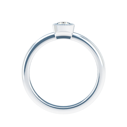 Customizable Diamond Bezel/Prong straight stacking Ring - ™ Joaillerie VCL