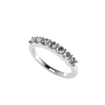 7 Diamond Semi Eternity Ring | 0.51ct Claw Set