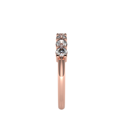 7 Diamond Semi Eternity Ring | 0.51ct Claw Set
