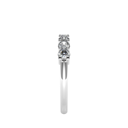 7 Diamond Semi Eternity Ring | 0.51ct Claw Set