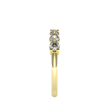 7 Diamond Semi Eternity Ring | 0.51ct Claw Set