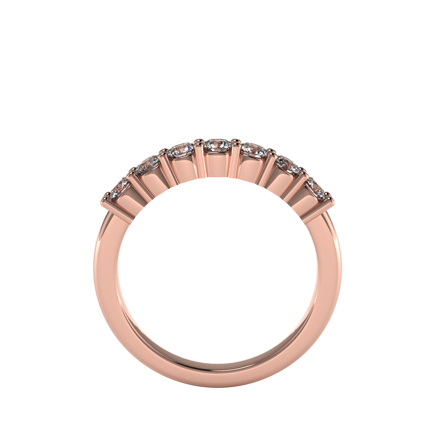 7 Diamond Semi Eternity Ring | 0.51ct Claw Set