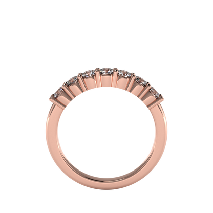7 Diamond Semi Eternity Ring | 0.51ct Claw Set