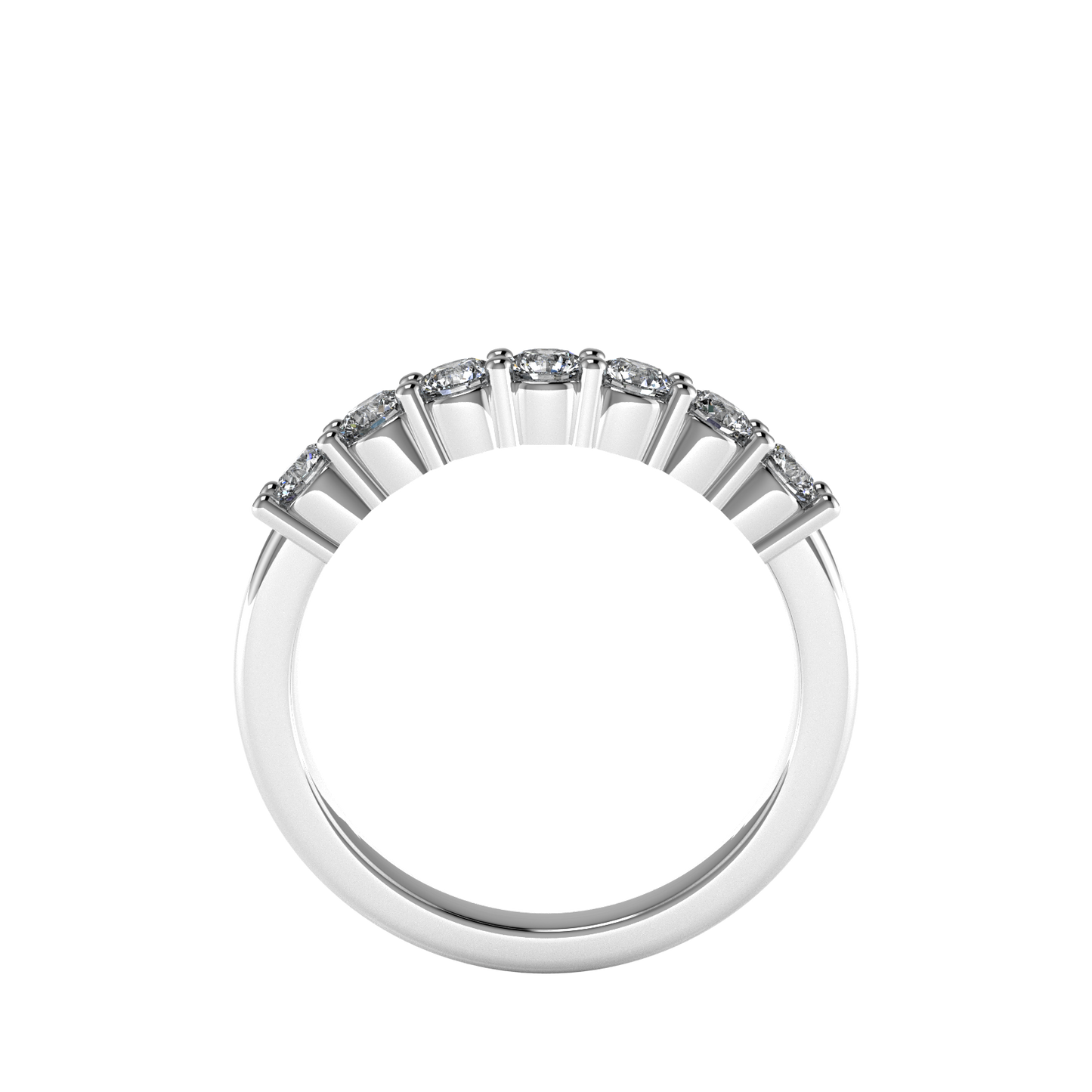 7 Diamond Semi Eternity Ring | 0.51ct Claw Set