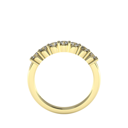 7 Diamond Semi Eternity Ring | 0.51ct Claw Set