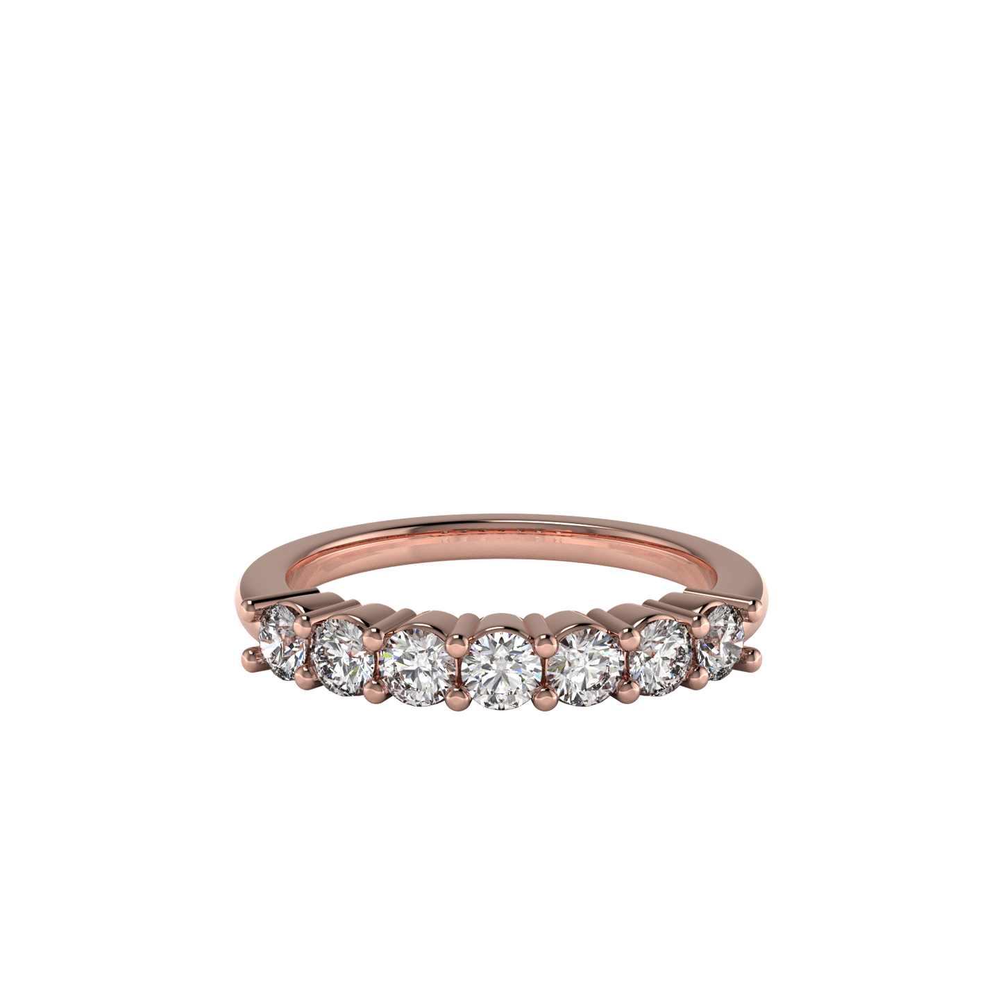 7 Diamond Semi Eternity Ring | 0.51ct Claw Set