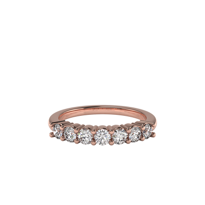 7 Diamond Semi Eternity Ring | 0.51ct Claw Set