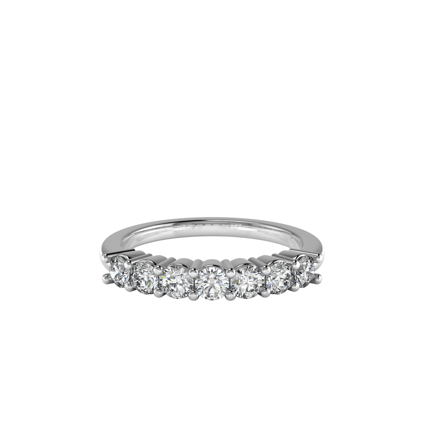 7 Diamond Semi Eternity Ring | 0.51ct Claw Set