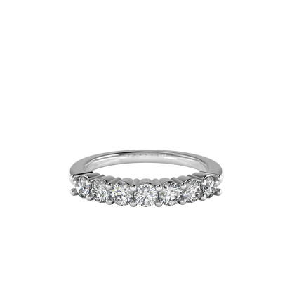 7 Diamond Semi Eternity Ring | 0.51ct Claw Set