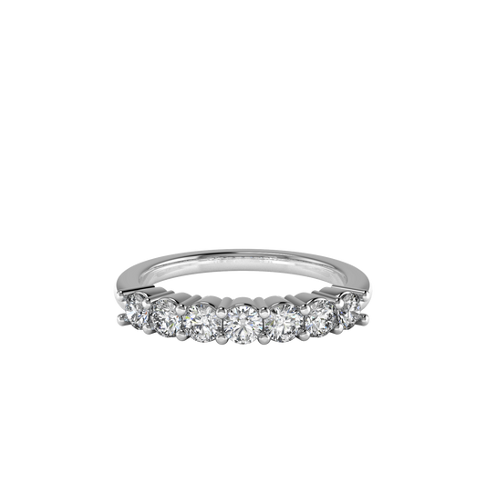 7 Diamond Semi Eternity Ring | 0.51ct Claw Set