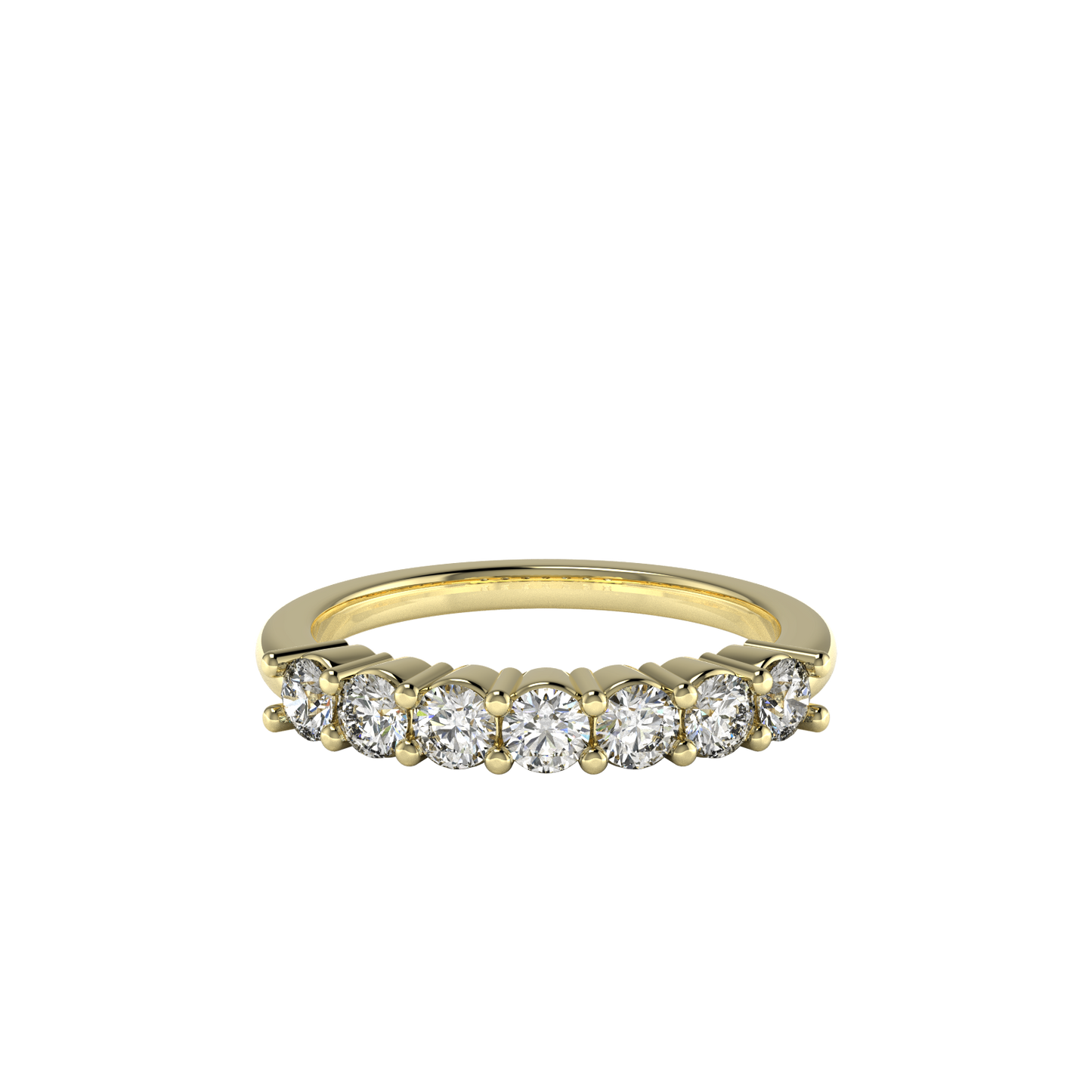 7 Diamond Semi Eternity Ring | 0.51ct Claw Set