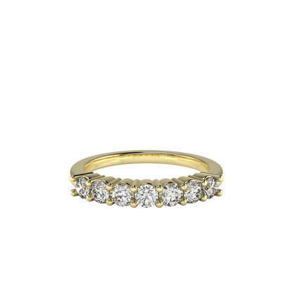 7 Diamond Semi Eternity Ring | 0.51ct Claw Set