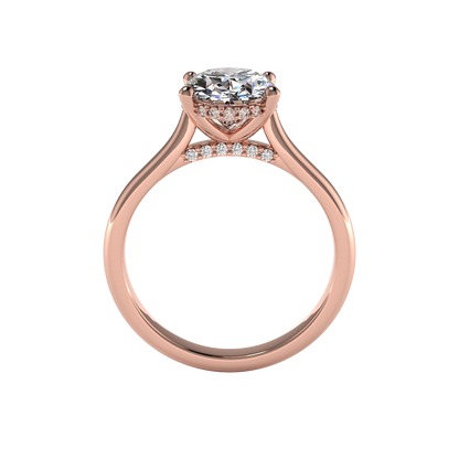 Hidden Halo Diamond Ring | Custom Center Stone