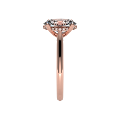 Hidden Halo Diamond Ring | Custom Center Stone