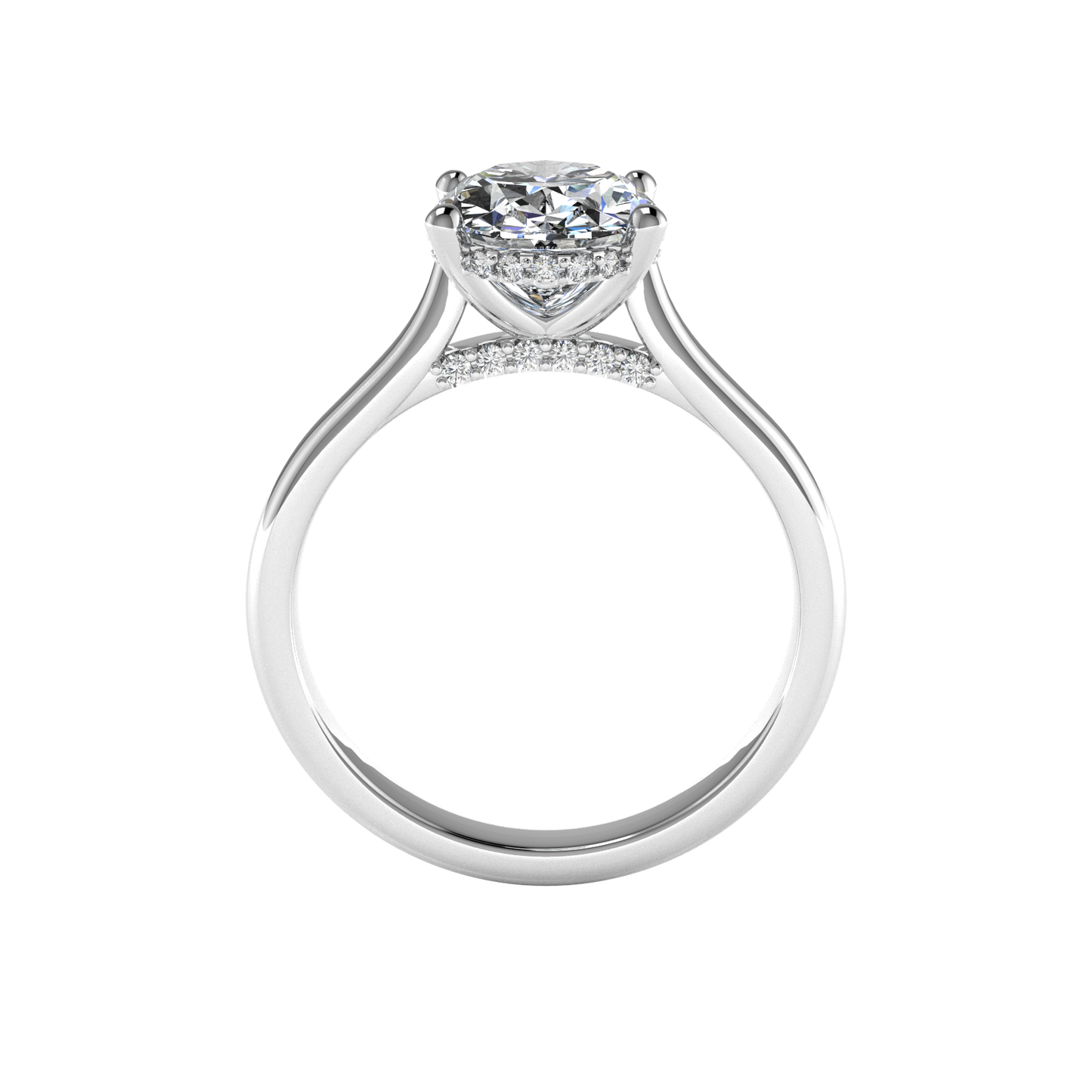 Hidden Halo Diamond Ring | Custom Center Stone