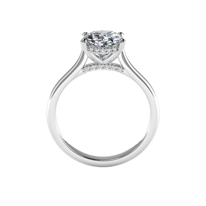 Hidden Halo Diamond Ring | Custom Center Stone