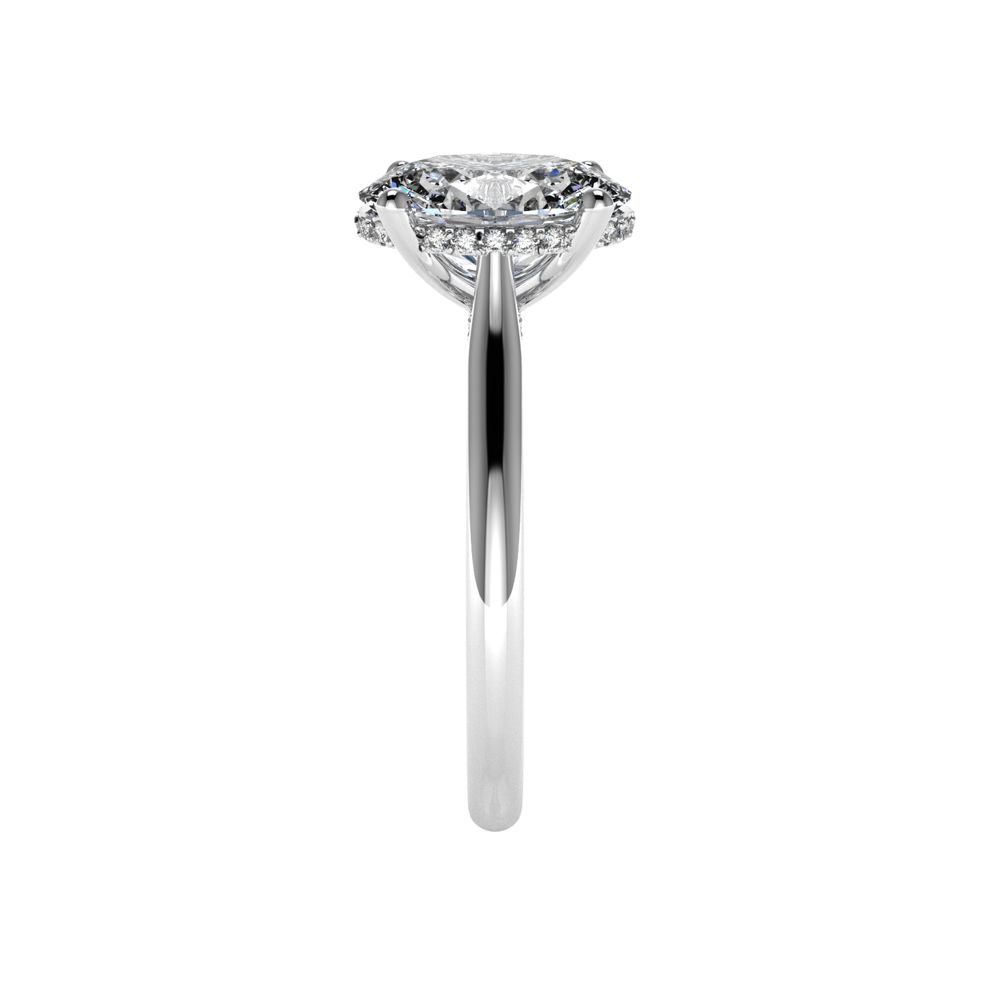 Hidden Halo Diamond Ring | Custom Center Stone