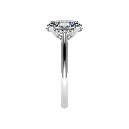 Hidden Halo Diamond Ring | Custom Center Stone