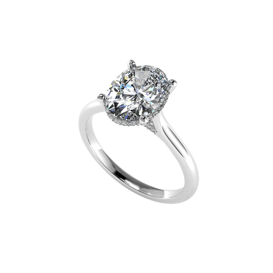 Hidden Halo Diamond Ring | Custom Center Stone