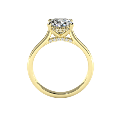 Hidden Halo Diamond Ring | Custom Center Stone